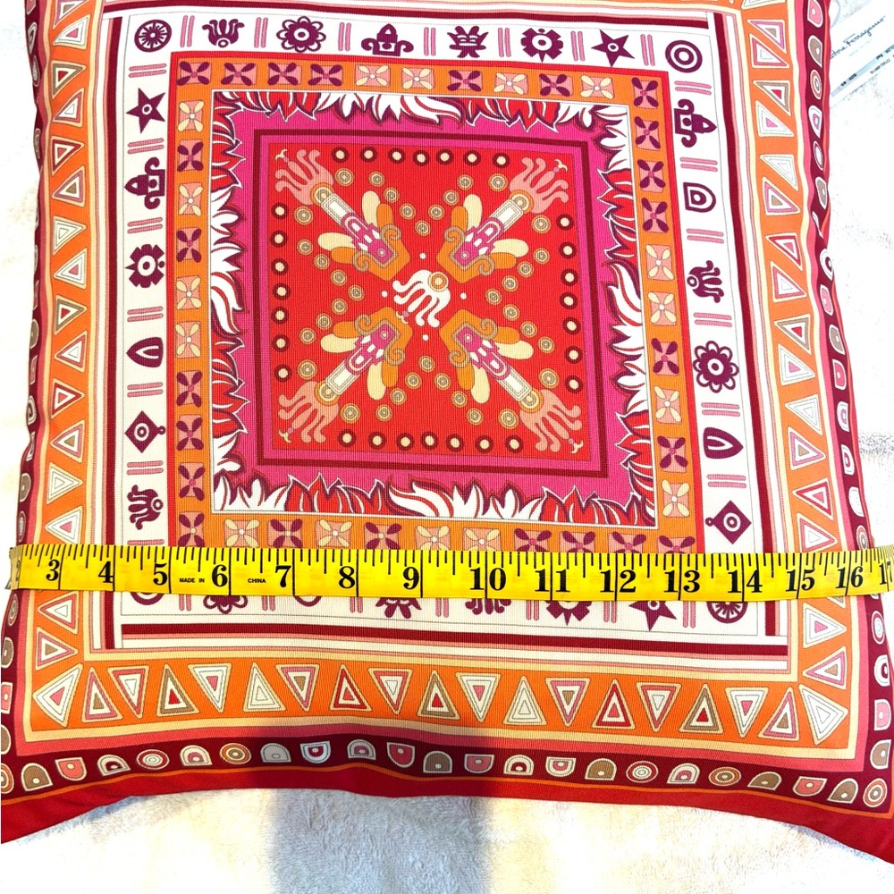 Salvatore Ferragamo Silk Decorative Pillow NWT - Picture 6 of 11